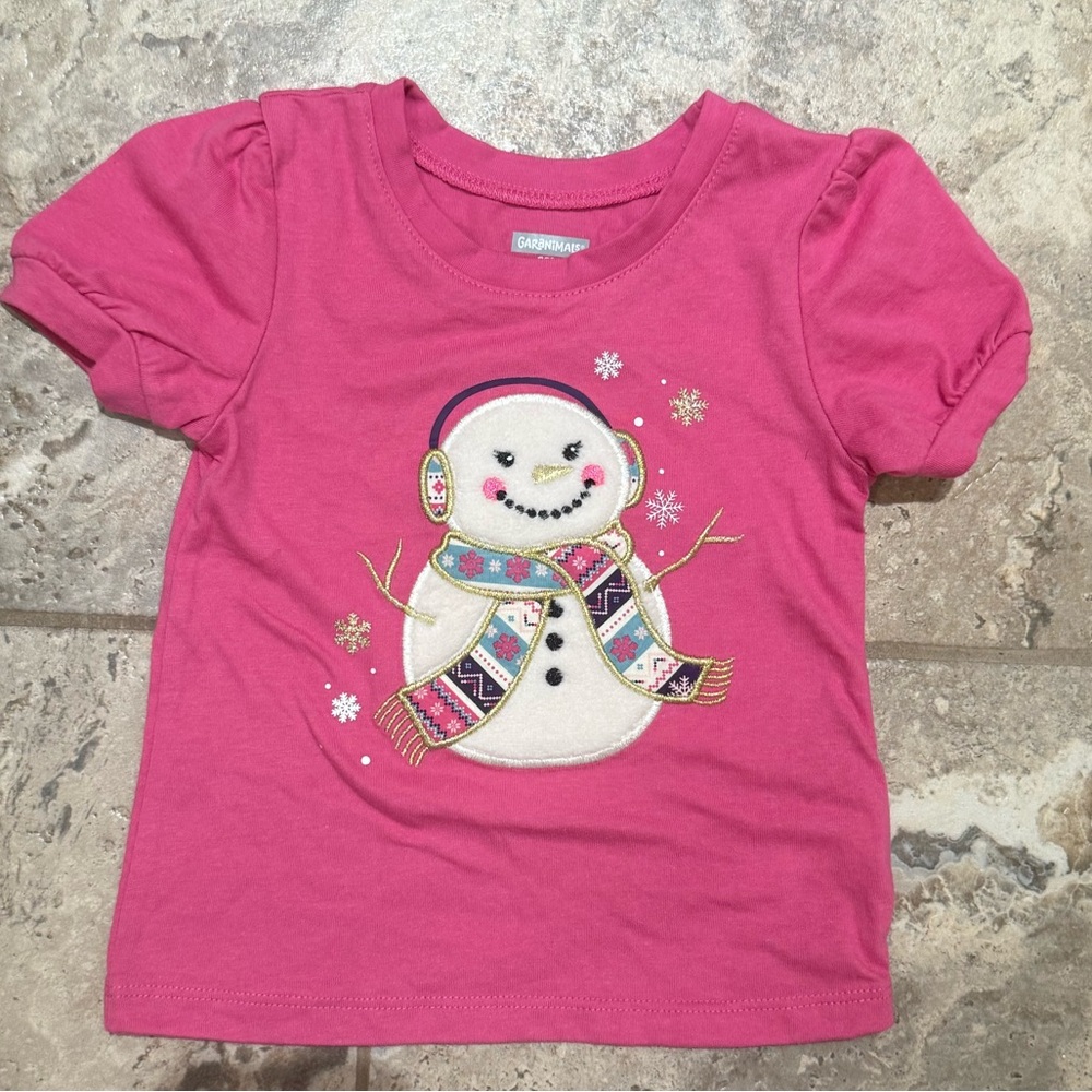 NWOT Size 18month Garanimals Pink Snowman  T-Shirt
